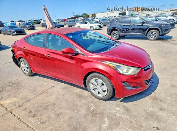 5NPDH4AE5GH774141 2016 HYUNDAI ELANTRA Красный Передняя правая четверть