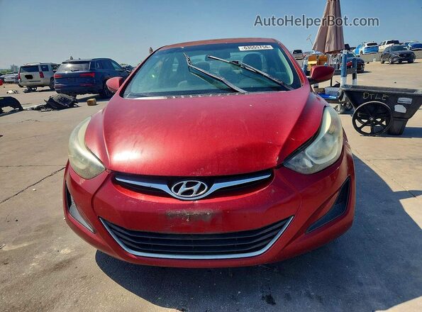 5NPDH4AE5GH774141 2016 HYUNDAI ELANTRA Красный Вид спереди