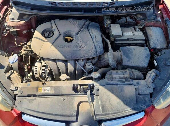5NPDH4AE5GH774141 2016 HYUNDAI ELANTRA Красный Вид задней части салона
