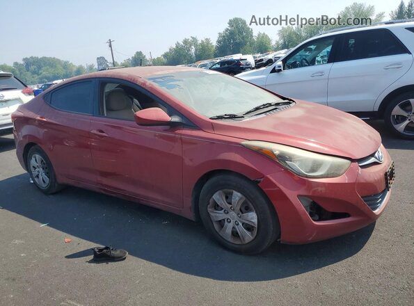 5NPDH4AE5GH778500 2016 HYUNDAI ELANTRA Red Front right