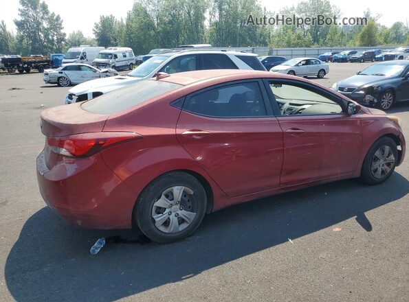 5NPDH4AE5GH778500 2016 HYUNDAI ELANTRA Red Rear right