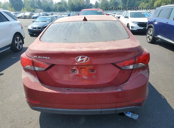 5NPDH4AE5GH778500 2016 HYUNDAI ELANTRA Red Rear view