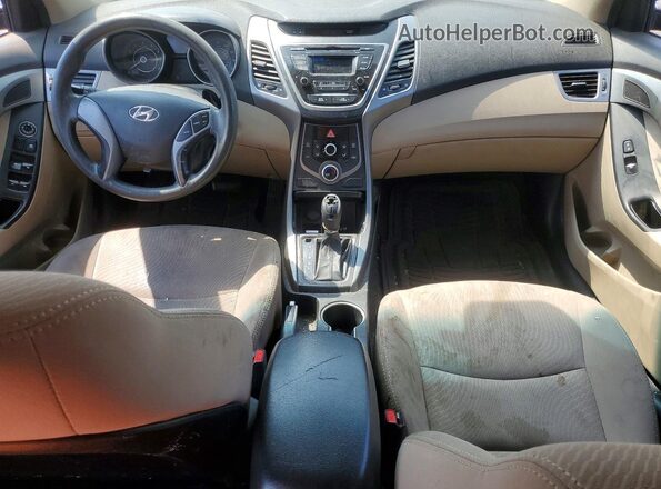 5NPDH4AE5GH778500 2016 HYUNDAI ELANTRA Red Dashboard view