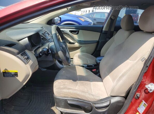 5NPDH4AE5GH778500 2016 HYUNDAI ELANTRA Red Front interior view