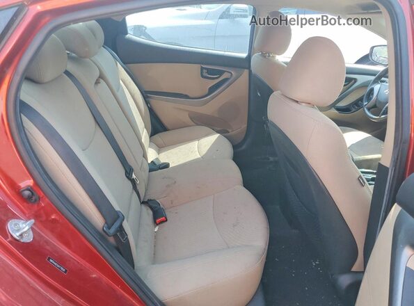 5NPDH4AE5GH778500 2016 HYUNDAI ELANTRA Red Rear seats view