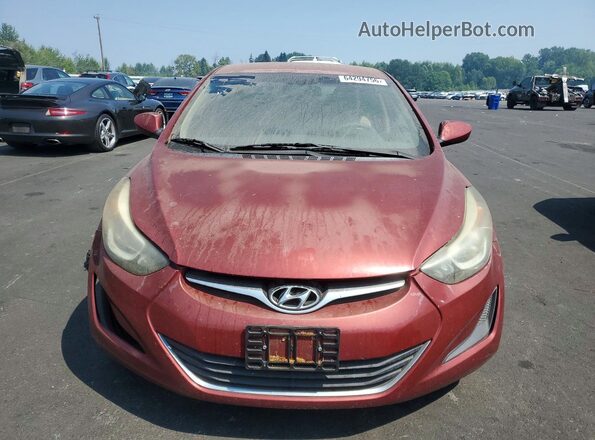 5NPDH4AE5GH778500 2016 HYUNDAI ELANTRA Red Front view