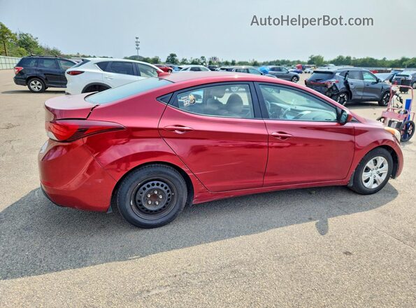 5NPDH4AE5GH794454 2016 HYUNDAI ELANTRA Красный Задняя правая четверть