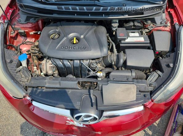 5NPDH4AE5GH794454 2016 HYUNDAI ELANTRA Красный Вид задней части салона
