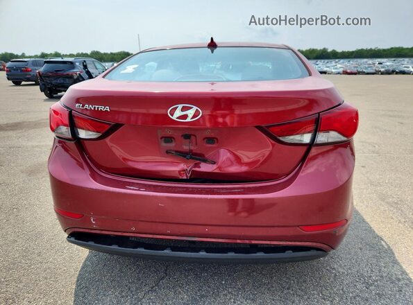 5NPDH4AE5GH794454 2016 HYUNDAI ELANTRA Красный Вид сзади