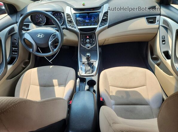 5NPDH4AE5GH794454 2016 HYUNDAI ELANTRA Красный Вид панели приборов