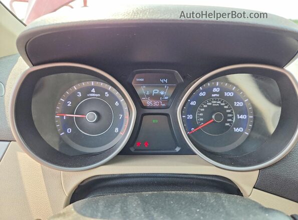 5NPDH4AE5GH794454 2016 HYUNDAI ELANTRA Красный Вид щитка приборов