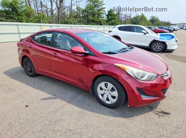 5NPDH4AE5GH794454 2016 HYUNDAI ELANTRA Красный Передняя правая четверть