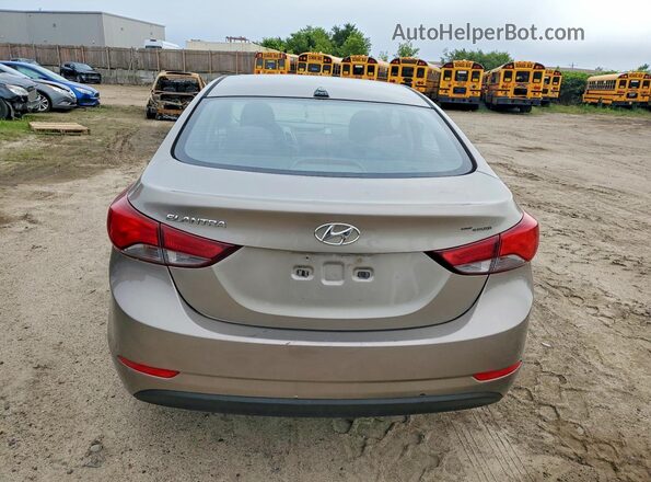 5NPDH4AE5GH795748 2016 HYUNDAI ELANTRA Beige Հետևի տեսք