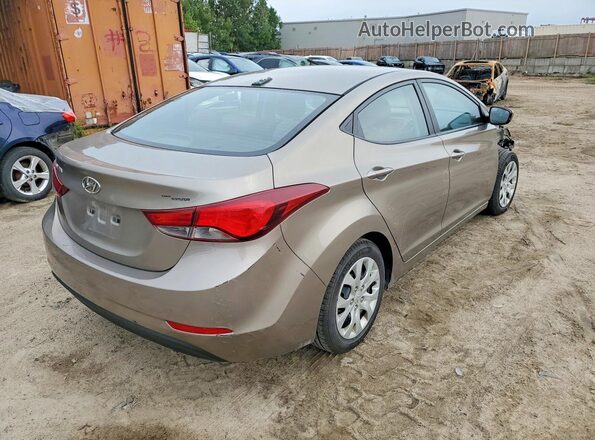 5NPDH4AE5GH795748 2016 HYUNDAI ELANTRA Beige Հետևի աջ