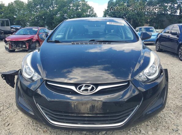 5NPDH4AE5GH796155 2016 HYUNDAI ELANTRA Black წინა ხედი