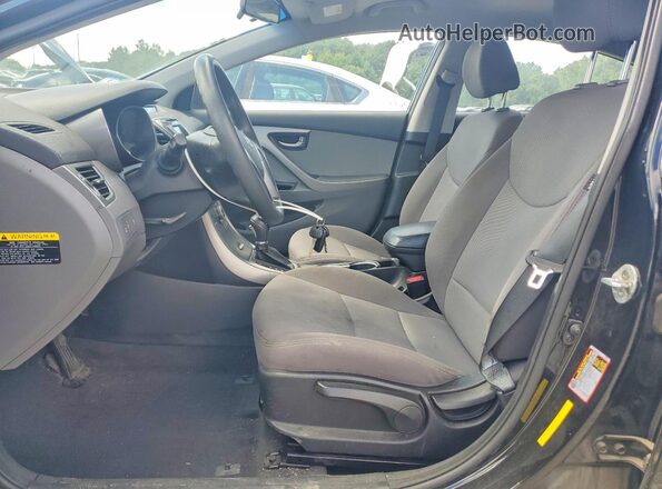 5NPDH4AE5GH796155 2016 HYUNDAI ELANTRA Black წინა სალონის ხედი