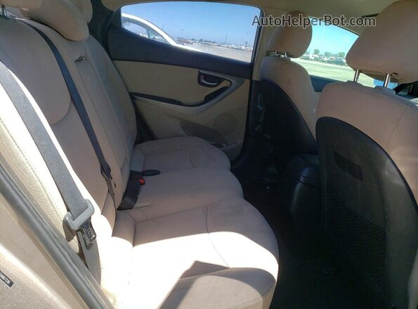 5NPDH4AE6GH667230 2016 HYUNDAI ELANTRA Gray უკანა სავარძლების ხედი