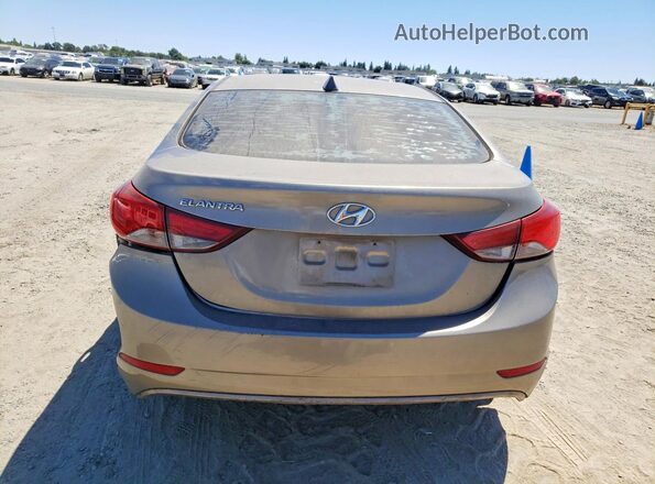 5NPDH4AE6GH667230 2016 HYUNDAI ELANTRA Gray უკანა ხედი