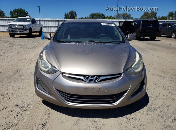 5NPDH4AE6GH667230 2016 HYUNDAI ELANTRA Gray წინა ხედი