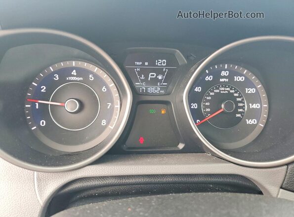 5NPDH4AE6GH671617 2016 HYUNDAI ELANTRA White Вид щитка приладів
