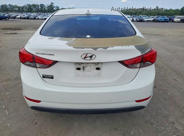 5NPDH4AE6GH671617 2016 HYUNDAI ELANTRA White Вид ззаду