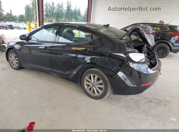 5NPDH4AE6GH673545 2016 HYUNDAI ELANTRA Black Հետևի ձախ