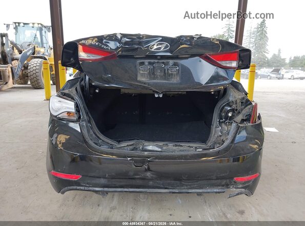 5NPDH4AE6GH673545 2016 HYUNDAI ELANTRA Black Դիմացի տեսք