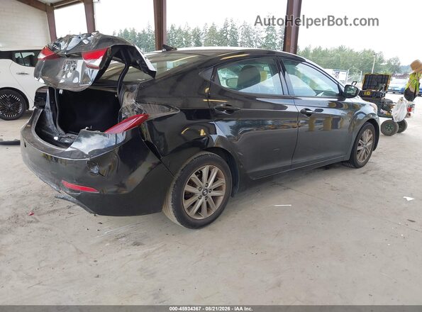5NPDH4AE6GH673545 2016 HYUNDAI ELANTRA Black Հետևի աջ