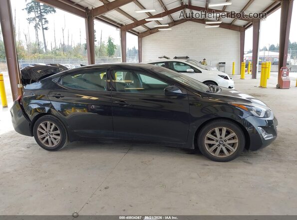 5NPDH4AE6GH673545 2016 HYUNDAI ELANTRA Black Սալոնի 360 աստիճան տեսք