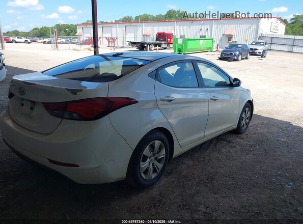 5NPDH4AE6GH704406 2016 HYUNDAI ELANTRA Белый Задняя правая четверть
