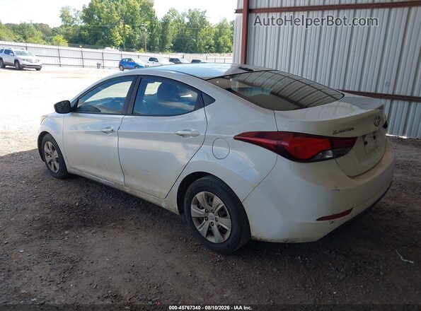 5NPDH4AE6GH704406 2016 HYUNDAI ELANTRA Белый Задняя левая четверть