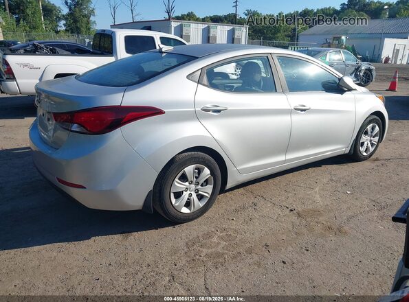 5NPDH4AE6GH721464 2016 HYUNDAI ELANTRA Silver Rear right