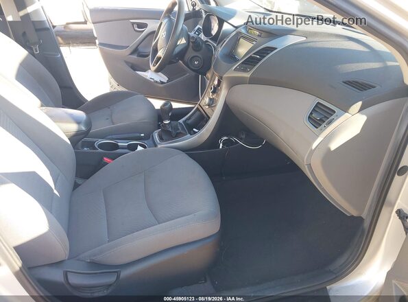 5NPDH4AE6GH721464 2016 HYUNDAI ELANTRA Silver Front interior view