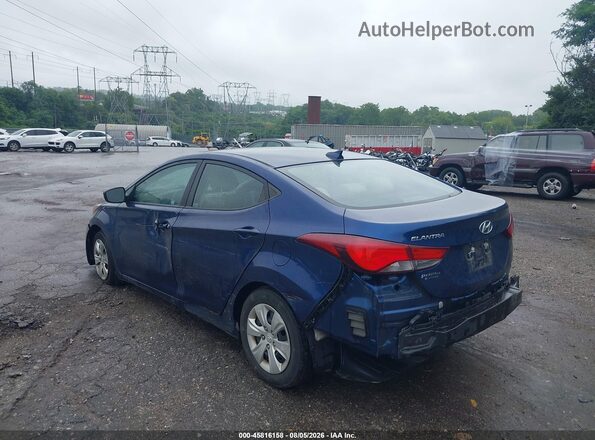 5NPDH4AE6GH732769 2016 HYUNDAI ELANTRA Blue Հետևի ձախ