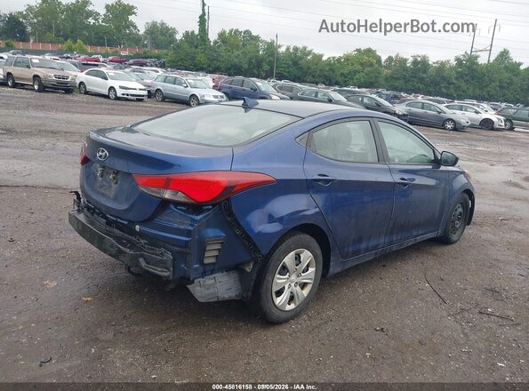 5NPDH4AE6GH732769 2016 HYUNDAI ELANTRA Blue Հետևի աջ