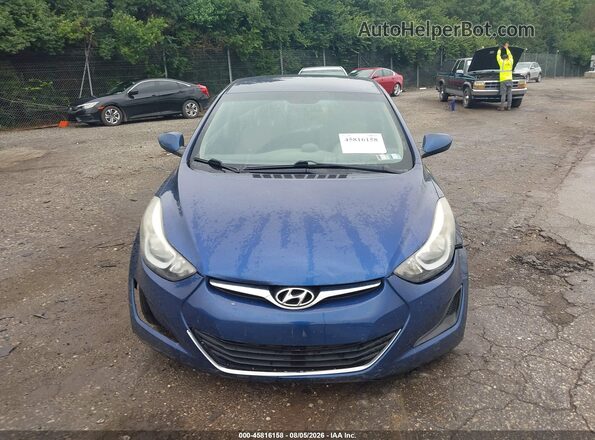 5NPDH4AE6GH732769 2016 HYUNDAI ELANTRA Blue Դիմացի տեսք