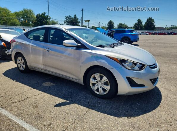 5NPDH4AE6GH735350 2016 HYUNDAI ELANTRA Серебряный Вид спереди