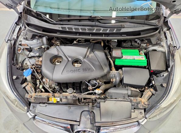 5NPDH4AE6GH744128 2016 HYUNDAI ELANTRA Silver Вид підкапотного простору
