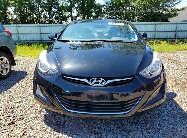 5NPDH4AE6GH760717 2016 HYUNDAI ELANTRA Black Դիմացի տեսք