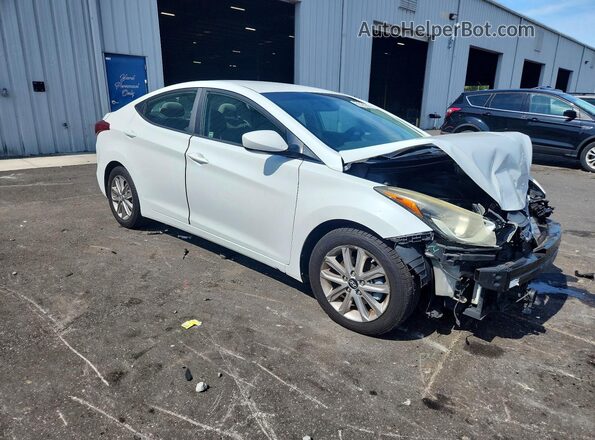 5NPDH4AE6GH766792 2016 HYUNDAI ELANTRA Белый Передняя правая четверть
