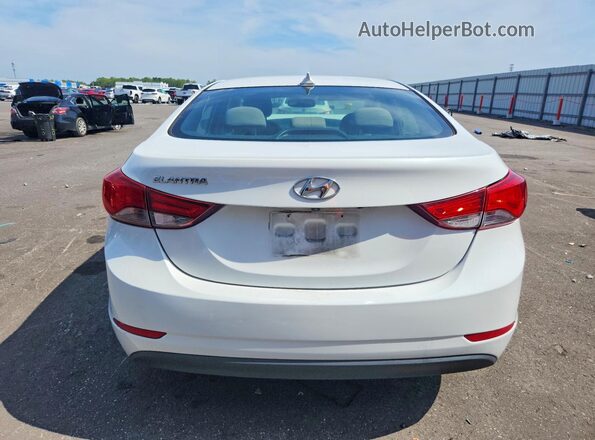 5NPDH4AE6GH766792 2016 HYUNDAI ELANTRA Белый Вид сзади