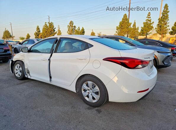 5NPDH4AE6GH777971 2016 HYUNDAI ELANTRA Белый Задняя левая четверть