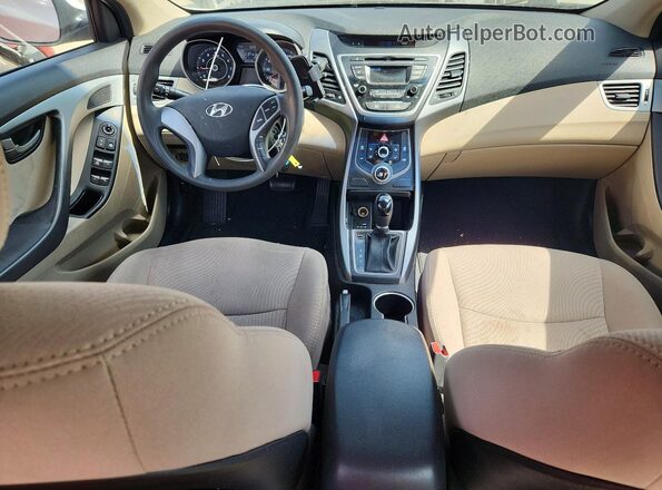 5NPDH4AE6GH777971 2016 HYUNDAI ELANTRA Белый Вид панели приборов