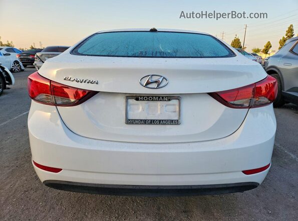 5NPDH4AE6GH777971 2016 HYUNDAI ELANTRA Белый Вид сзади