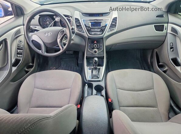 5NPDH4AE6GH779283 2016 HYUNDAI ELANTRA Blue Dashboard view