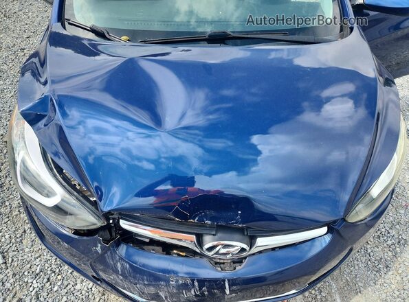 5NPDH4AE6GH779283 2016 HYUNDAI ELANTRA Blue Rear interior view