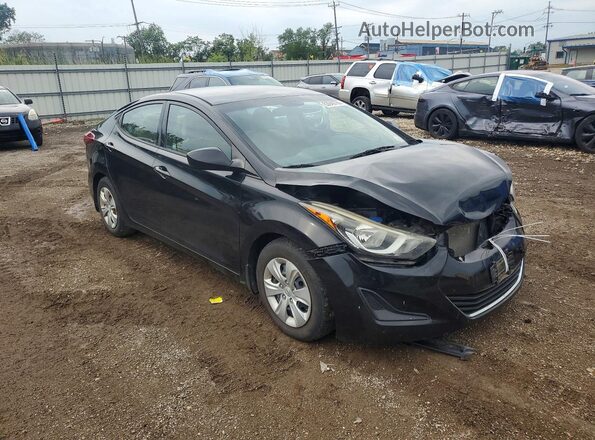 5NPDH4AE6GH783902 2016 HYUNDAI ELANTRA Черный Передняя правая четверть
