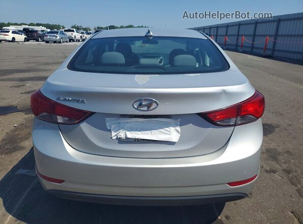 5NPDH4AE6GH787948 2016 HYUNDAI ELANTRA Silver უკანა ხედი
