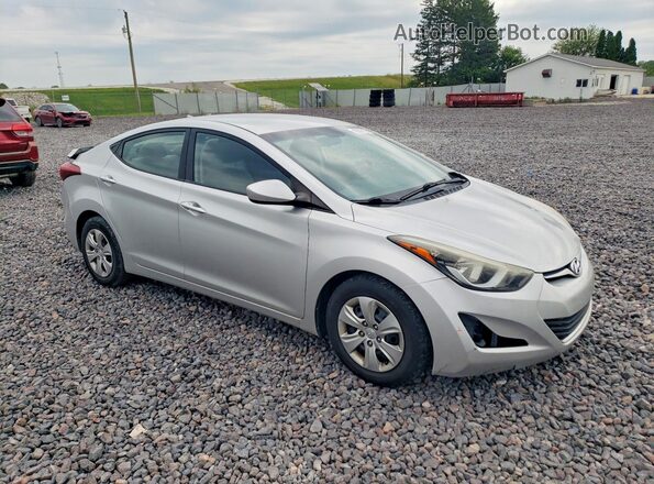 5NPDH4AE7GH674199 2016 HYUNDAI ELANTRA Silver Widok wnętrza z przodu