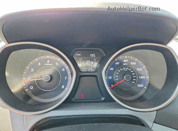 5NPDH4AE7GH693769 2016 HYUNDAI ELANTRA Black Вид щитка приладів